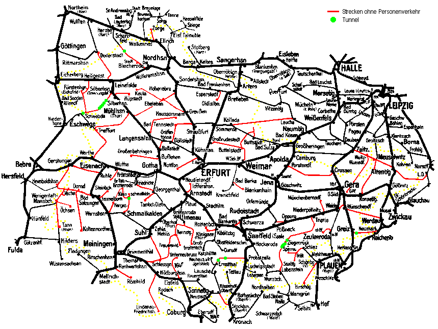 Karte Thüringen